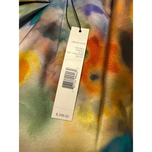 Elie Tahari Sunflower Print Sleeveless Silk Dress With Back Zipper Closure $298 - Picture 6 of 8